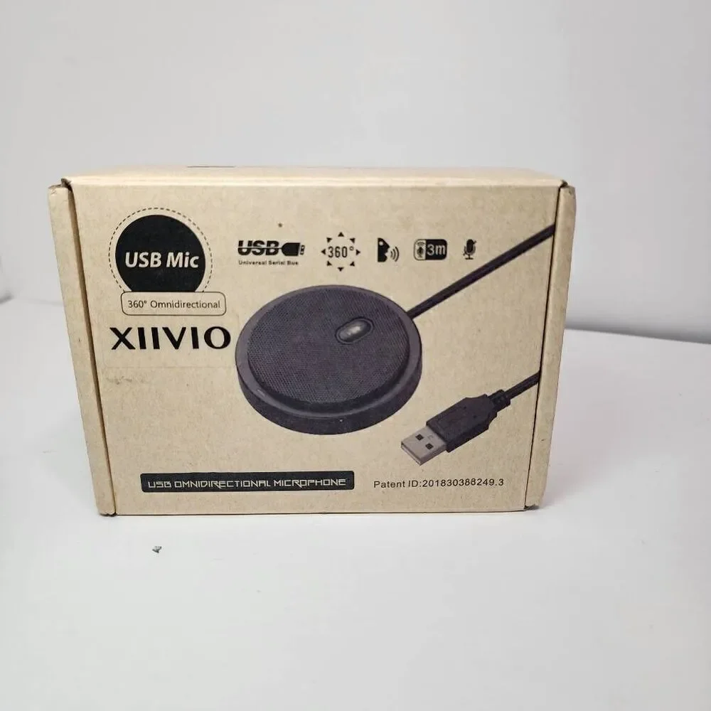 XIIVIO 360 Omnidirectional Condenser USB Microphone for PC 3M - NEW OPEN BOX